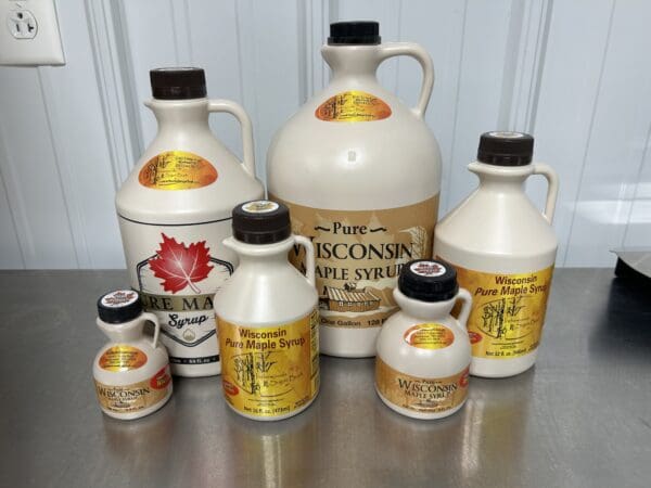 Pure Wisconsin Maple Syrup in Plastic Bottle
